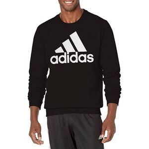 Adidas Men's Black Crewneck Logo Graphic Sweatshirt M outdoorsy athletic sporty